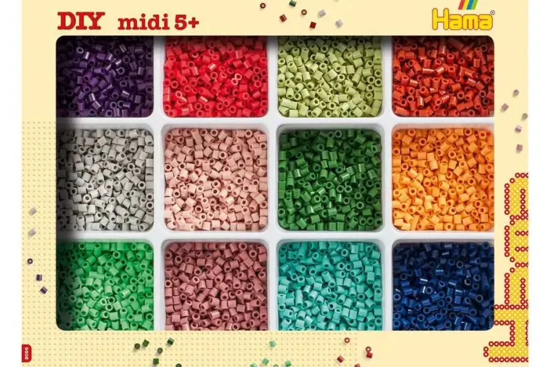 Hama midi beads and storage, new 2025