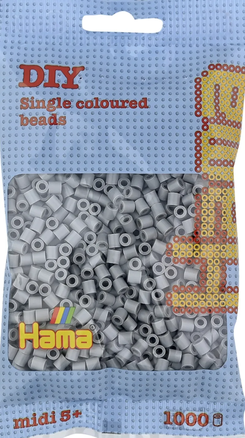 Hama midi perler 1000 stk grå 17
