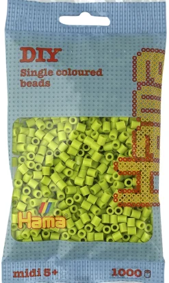 Hama midi perler 1000 stk lime 104