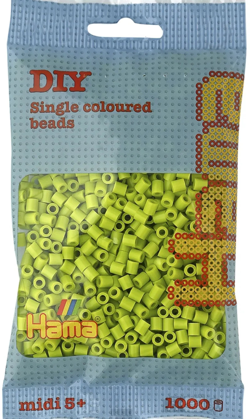 Hama midi perler 1000 stk lime 104