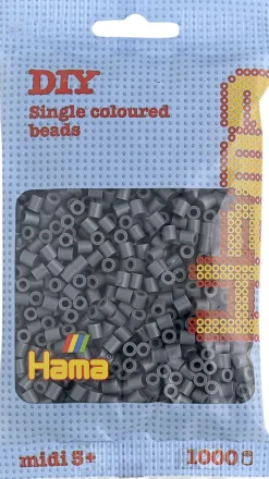 Hama midi perler 1000 stk mørk grå 71