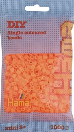 Hama midi perler 1000 stk neon orange 38