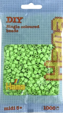 Hama midi perler 1000 stk pastel grøn 47