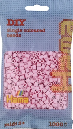 Hama midi perler 1000 stk pastel rosa 95