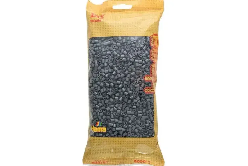 Hama midi perler 6000stk mørkegrå