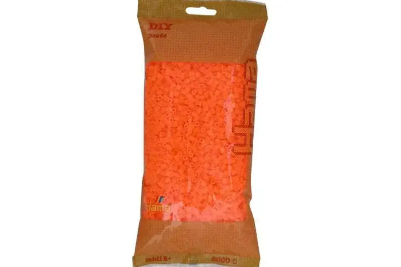 Hama midi perler 6000stk neon orange