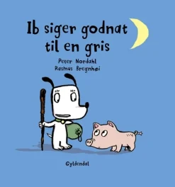 Ib siger godnat til en gris