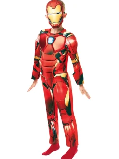 Iron Man Deluxe kostume med maske str. 3-4 år