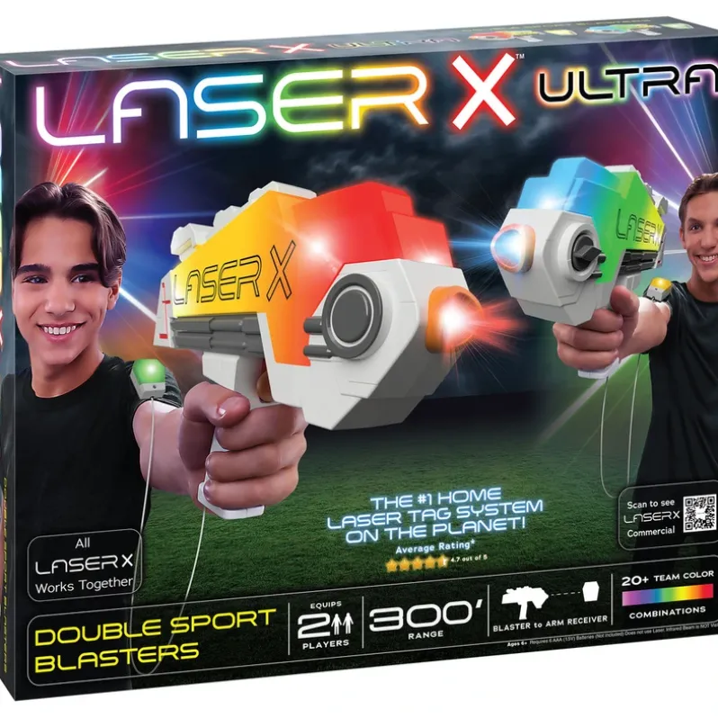 Laser X Blaster med lys og lyd. 2 stk