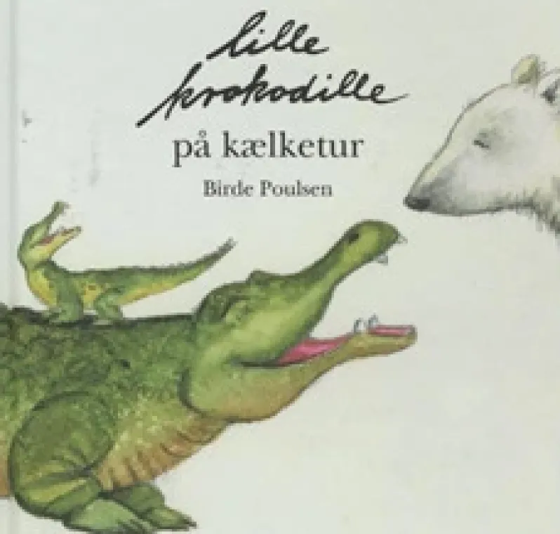 Lille krokodille på kælketur