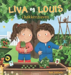 Liva og Louis i køkkenhaven