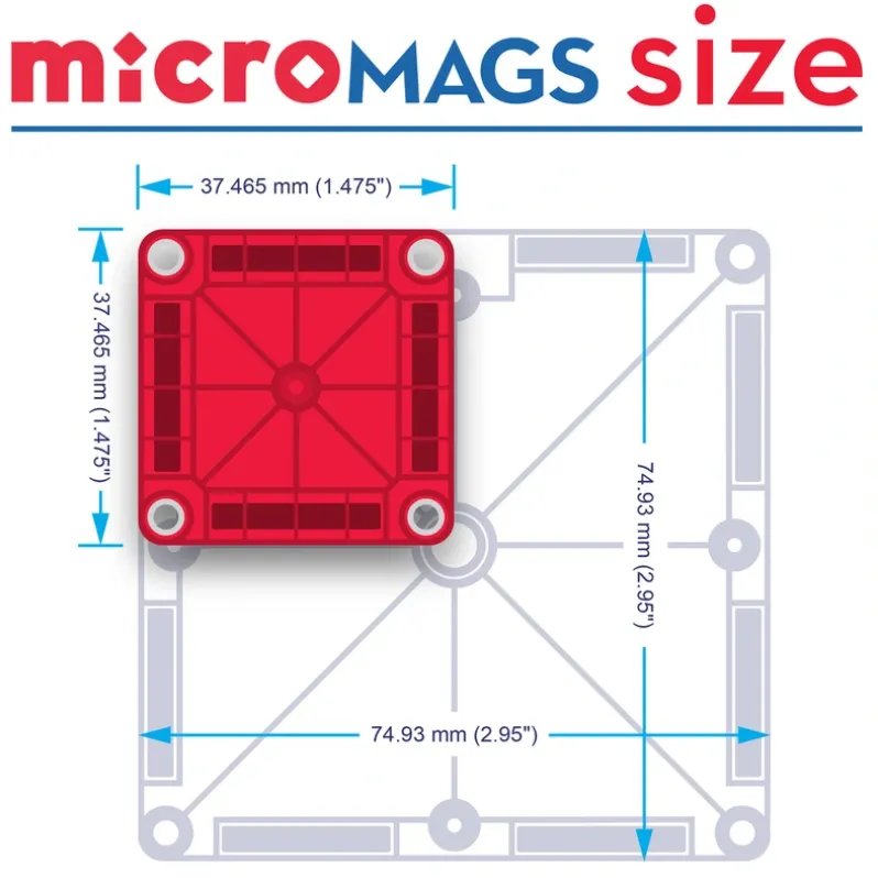 MAGNA-TILES micro MAGS Travel Tin case