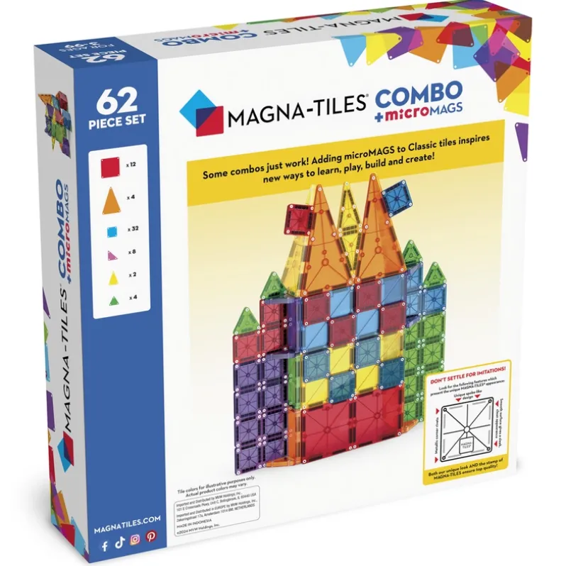MAGNA-TILES microMAGS Combo 62 stk