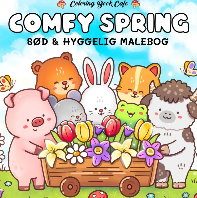 Malebog: Comfy Spring - Cozy Coloring