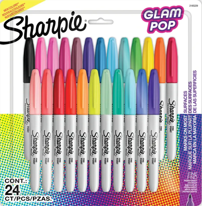 Markersæt sharpie glam pop 1,0mm