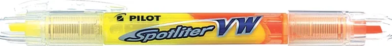 Pilot overstregningspen Spotliter VW 2-i-1 gul/orange