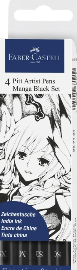 Pitt art manga Faber-Castell 4 ass sort