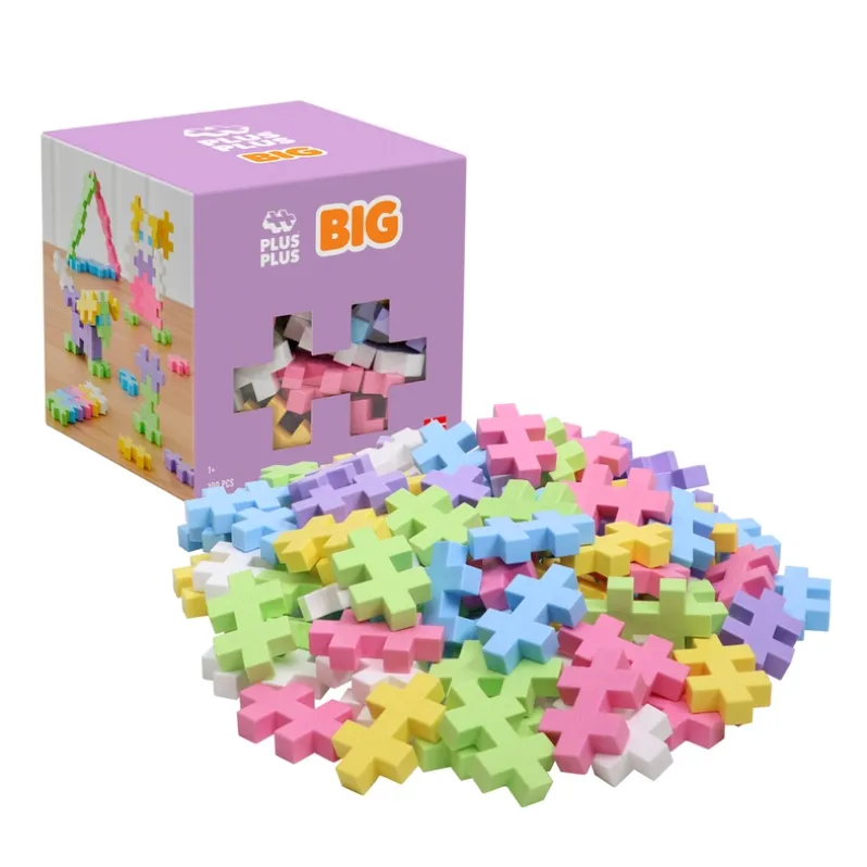 Plus-Plus BIG Pastel Mix / 100 pcs