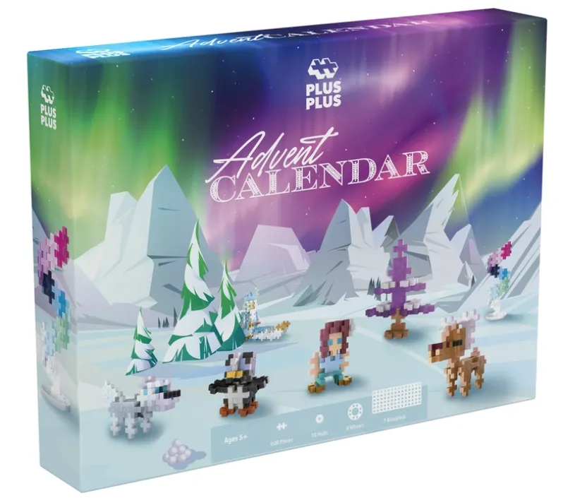 Plus-Plus julekalender - Santa's Northern Lights Adventure