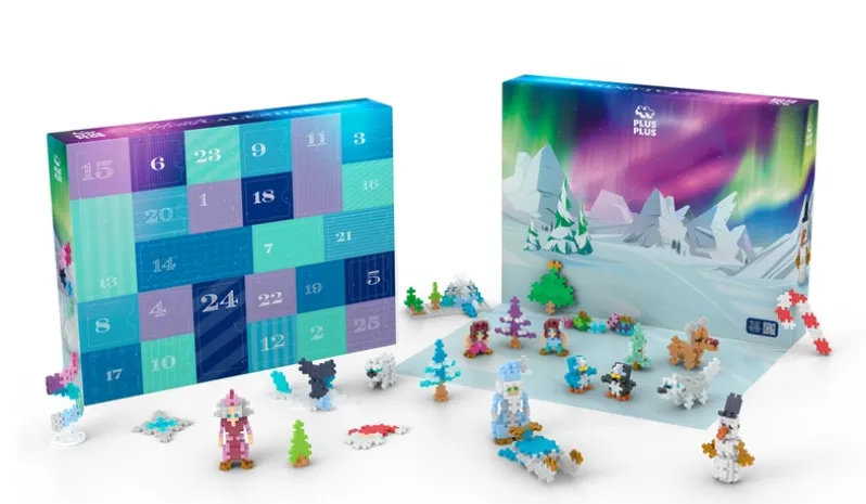 Plus-Plus julekalender - Santa's Northern Lights Adventure