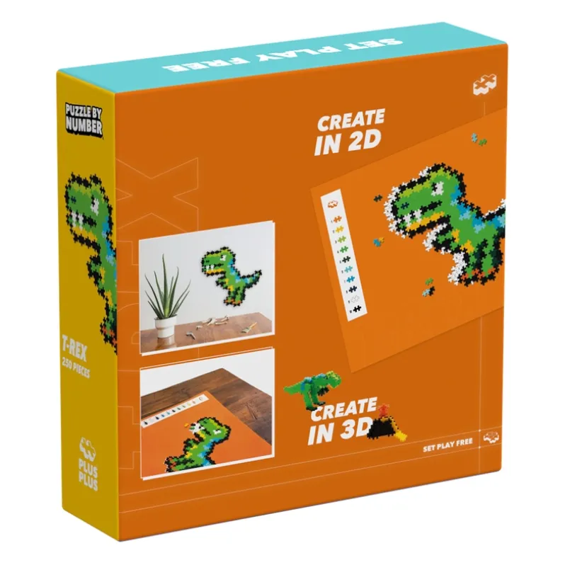 Plus-Plus Puzzle By Number T-Rex 250 pcs