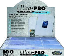 9-Pocket Pages Silver Blue 100 stk