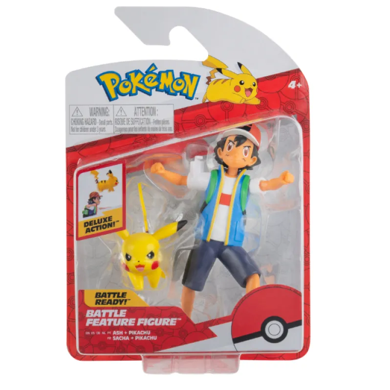 Pokemon battle feature figure Ash and Pikachu