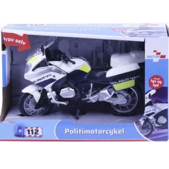 Politimotorcykel med lys og lyd 18 cm