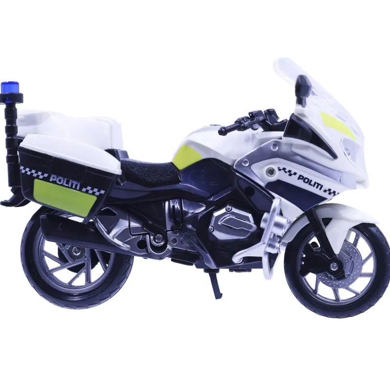 Politimotorcykel med lys og lyd 18 cm