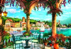 Puslespil Balcony view of Lake Como 1000 brikker