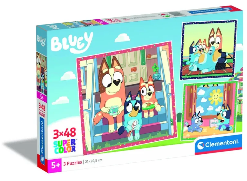 Puslespil Bluey 3x48 brikker