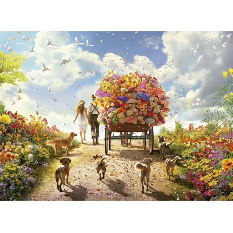 Puslespil carrying flowers 1000 brikker
