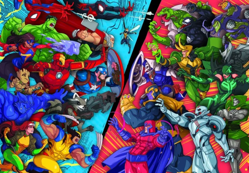 Puslespil Clementoni Marvel vs Heroes 104 brikker