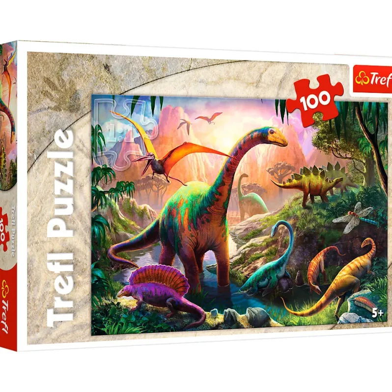 Puslespil Dinosaurs land 100 brikker