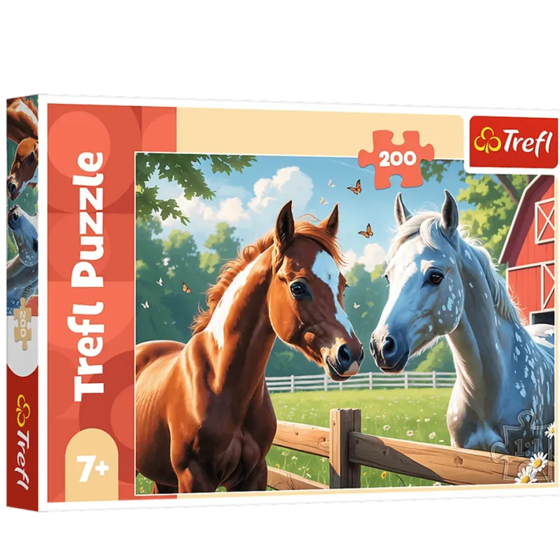Puslespil Horses in the clearing 200 brikker