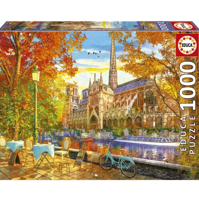 Puslespil Notre Dame In Autumn 1000 brikker