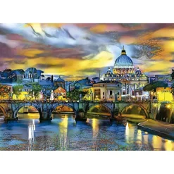 Puslespil Peters Basilica & Angelo Bridge 1500 Brikker