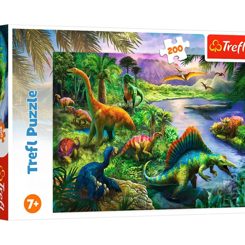 Puslespil Predatory dinosaurs 200 brikker