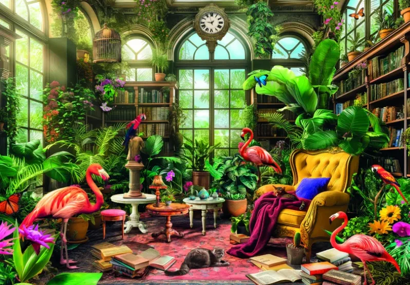 Puslespil The Greenhouse Library 1000 brikker