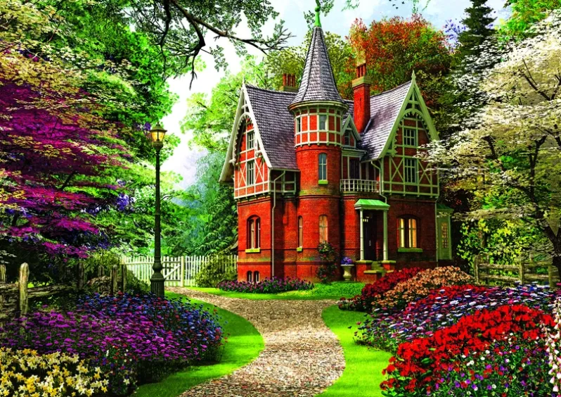 PUSLESPIL TREFL Victorian cottage 1000 brikker