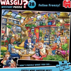 Puslespil Wasgij Mystery 28 Feline Frenzy! 1000 brikker
