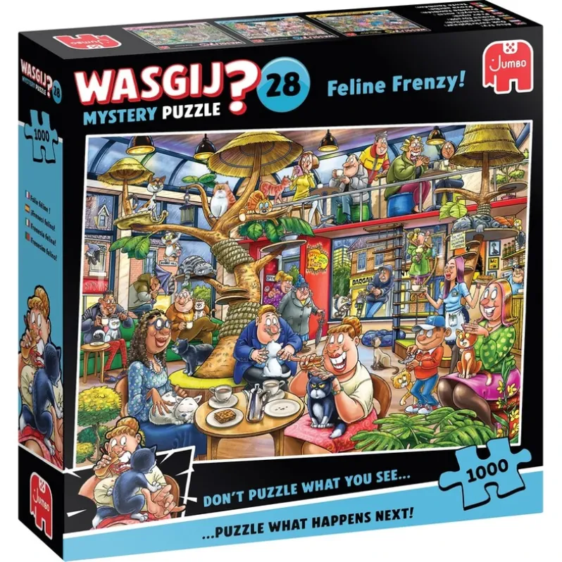 Puslespil Wasgij Mystery 28 Feline Frenzy! 1000 brikker