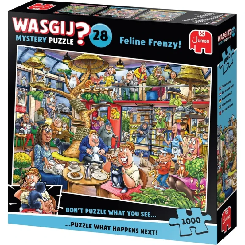 Puslespil Wasgij Mystery 28 Feline Frenzy! 1000 brikker