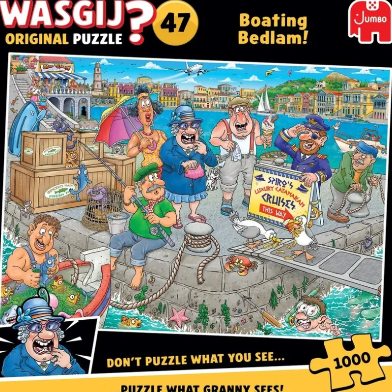 Puslespil Wasgij Original 47 Boating Bedlam! 1000 brikker