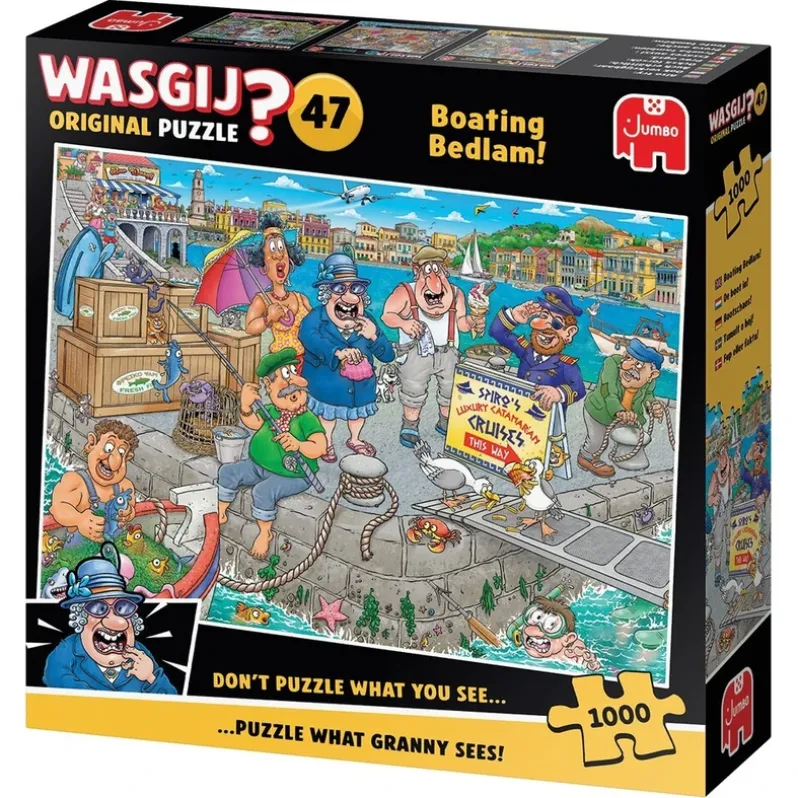 Puslespil Wasgij Original 47 Boating Bedlam! 1000 brikker