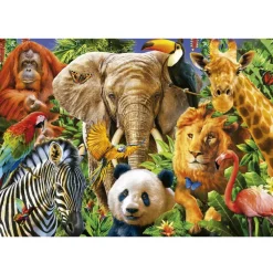 Puslespil Wild animal collage 500 brikker