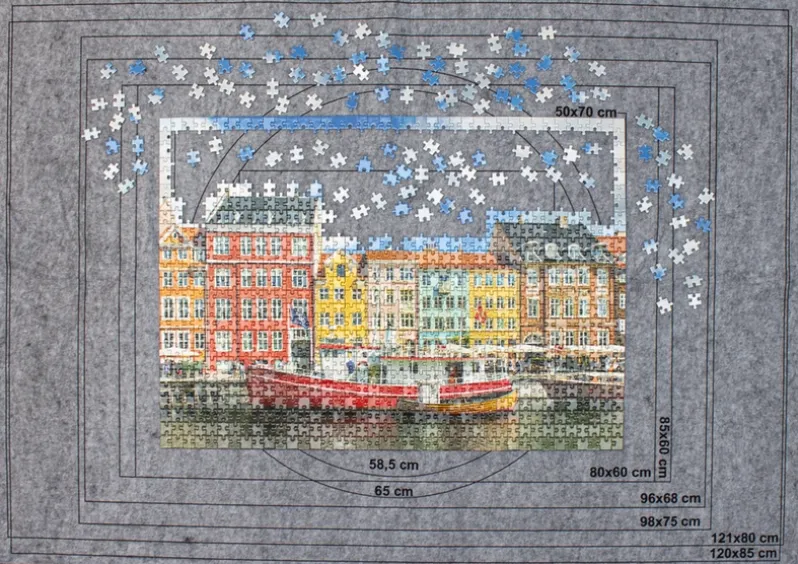 Puslespilstæppe 130x89cm