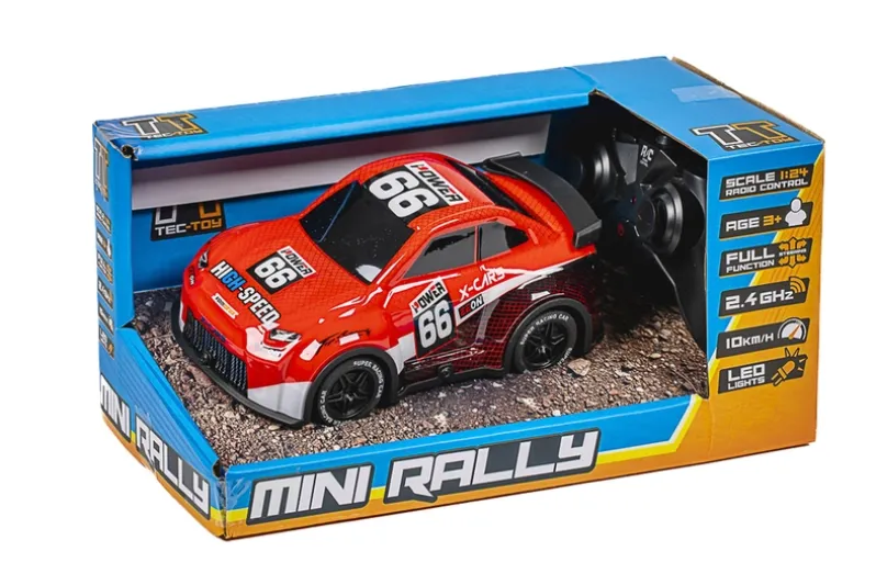 RC Mini Rally 1:24 2,4GHz med lyd, rød