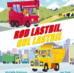 Rød lastbil, gul lastbil