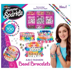 SHIMMER N SPARKLE ABC FASHION BEAD BRACELETS